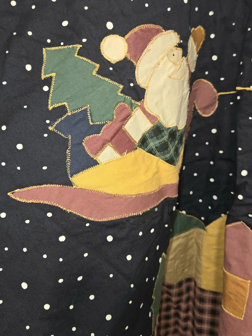 Christmas Tree Skirt Santa Sled Reindeer Snowman Rustic Farmhouse 50